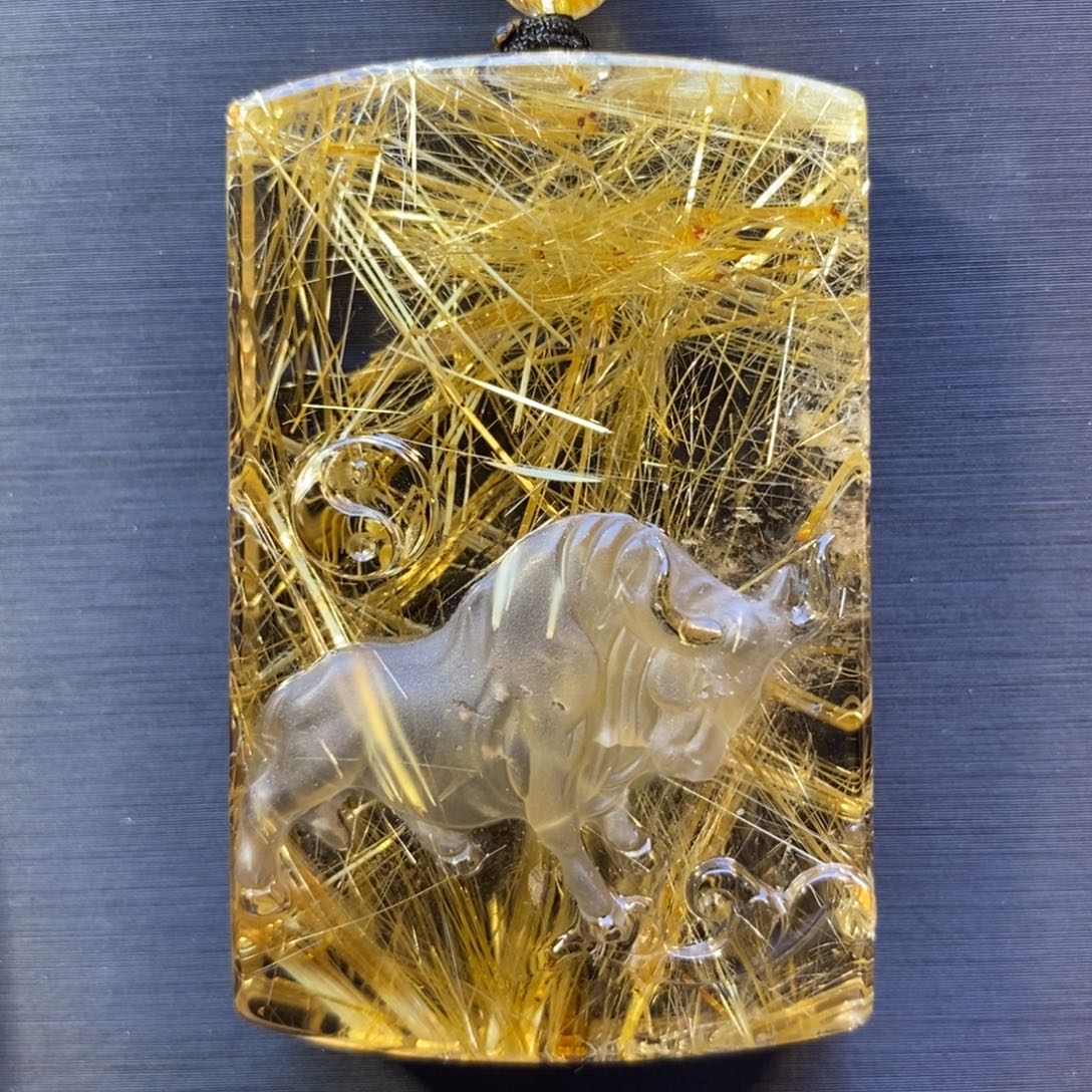 水晶颈饰未镶嵌钛晶生肖牛