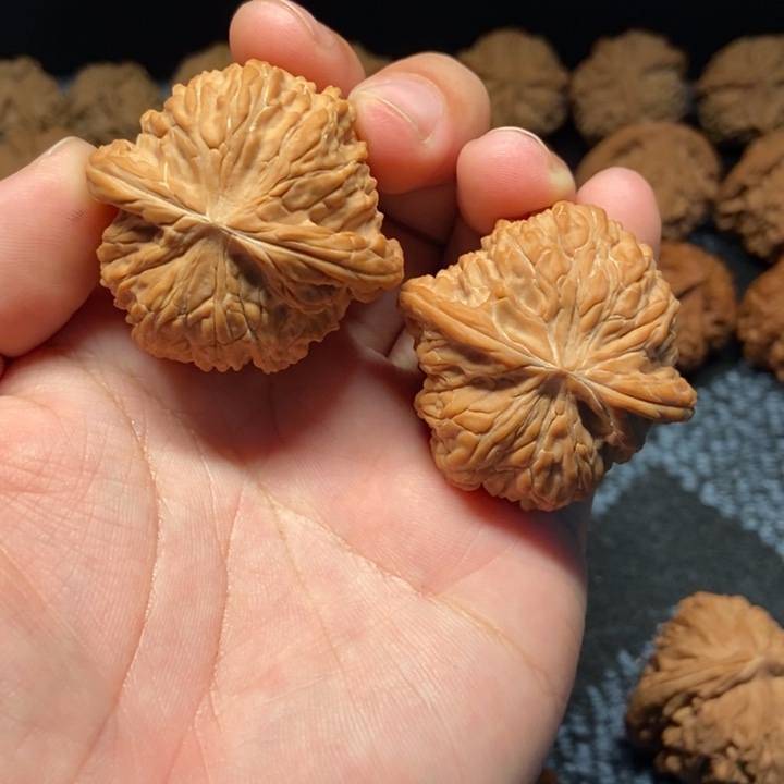 文玩核桃把件文玩核桃磨盘42全品