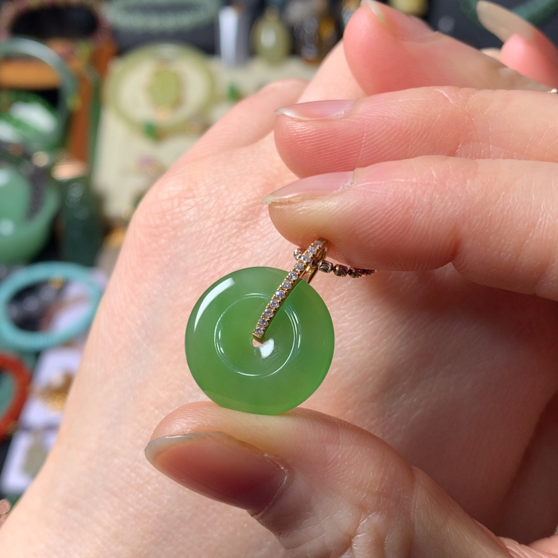 初***见和田玉（碧玉）未镶嵌吊坠(不含链)SL0002