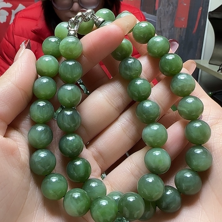 和田玉（碧玉）项链未镶嵌