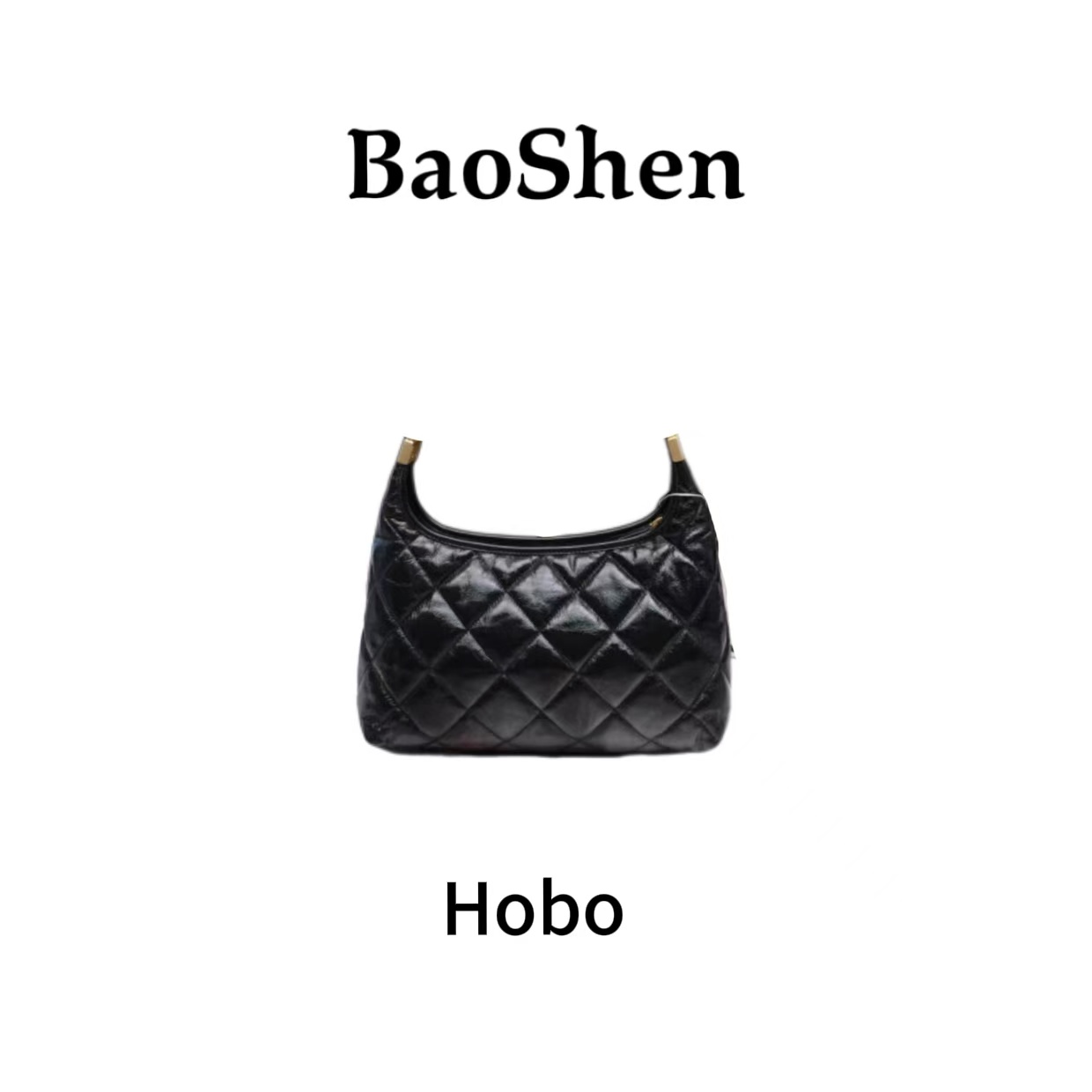 【E138】黑色Hobo-新款大容量女包多功能斜挎包百搭单肩包