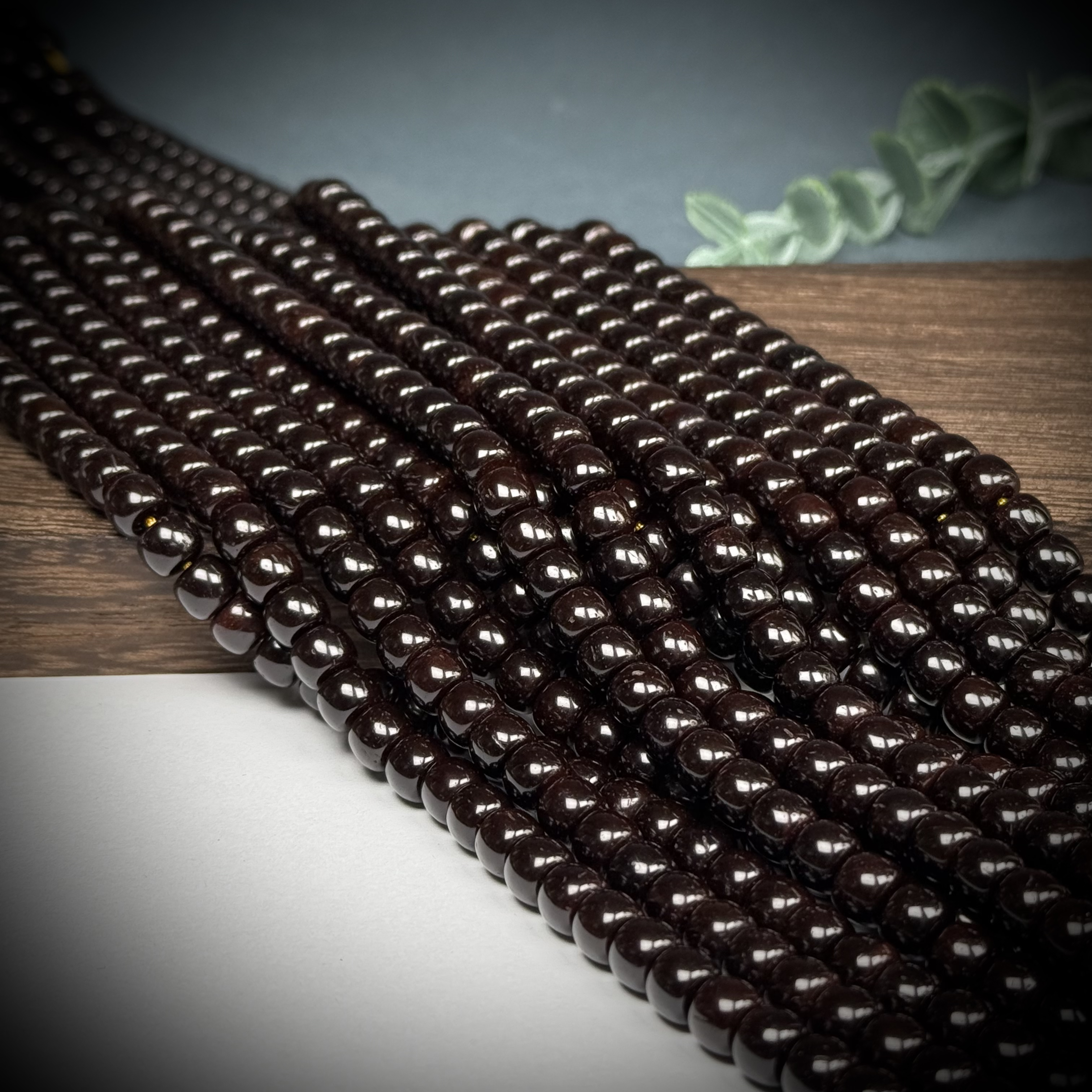 N103天然黑金椰蒂 7*6mm随机一条 