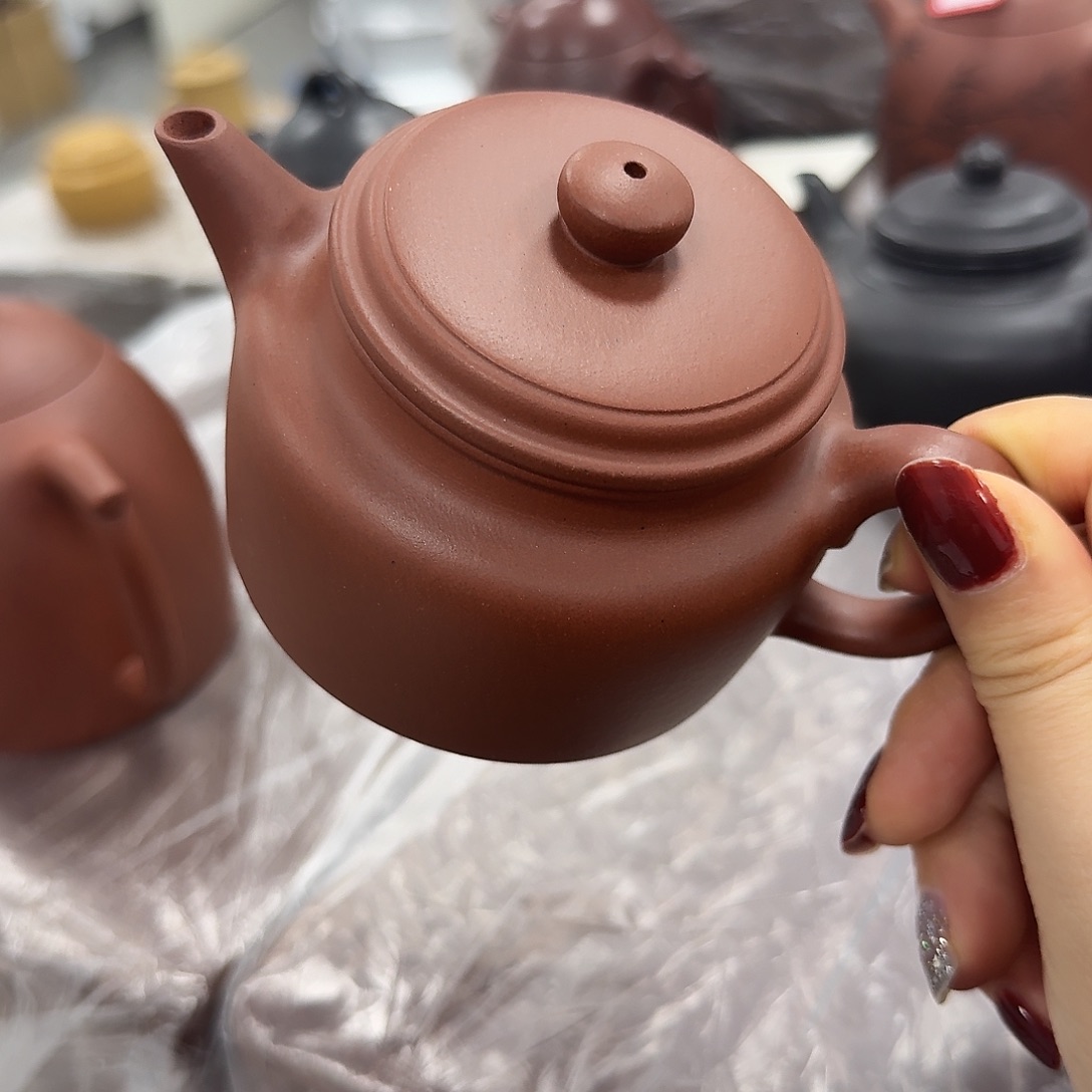 紫砂茶壶黄龙山原矿红皮龙180
