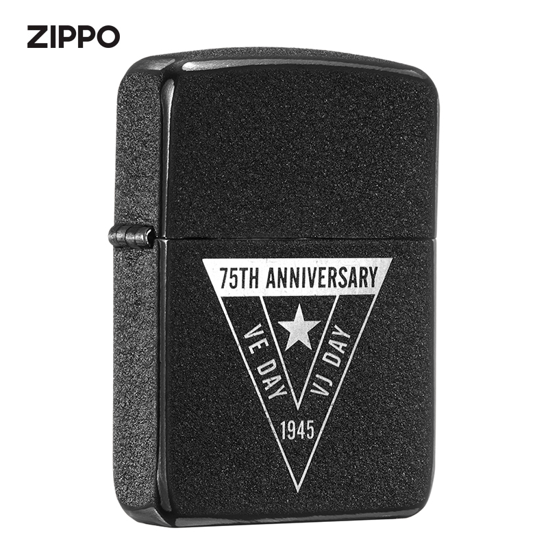 【老李鉴定】zippo打火机美版纪念二战胜利75周年49264纯钢DYJ1