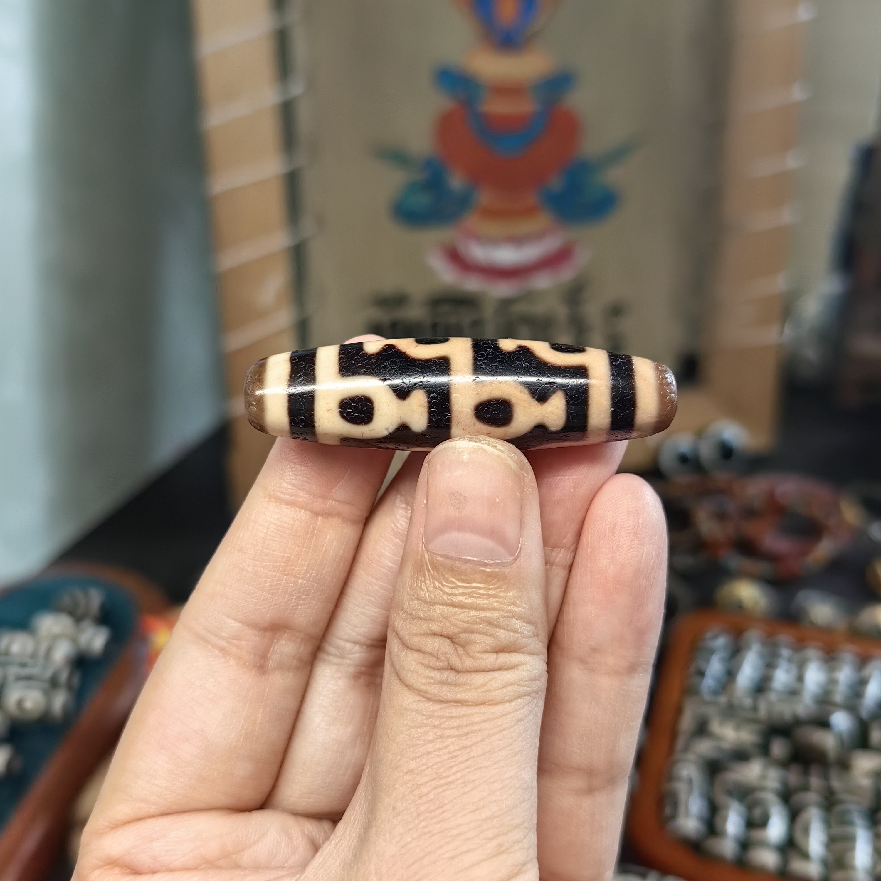 行运任晓攀顶料爆砂吉祥八宝瓶天珠