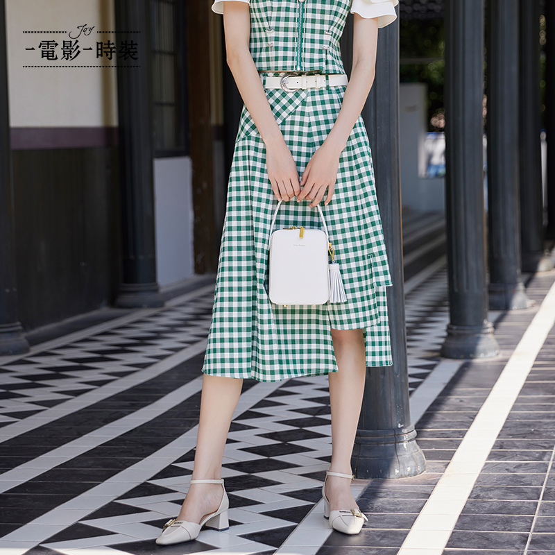 【蜜思仝】一电影一时装格子显瘦半身裙格纹FCEQ126646