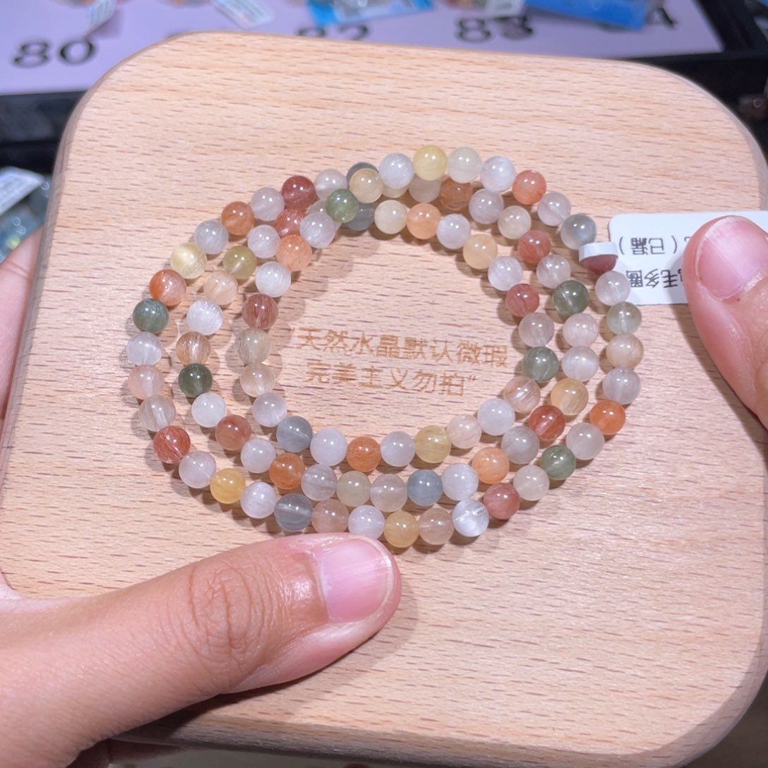 水晶手链未镶嵌80号多样性发货一H 5+