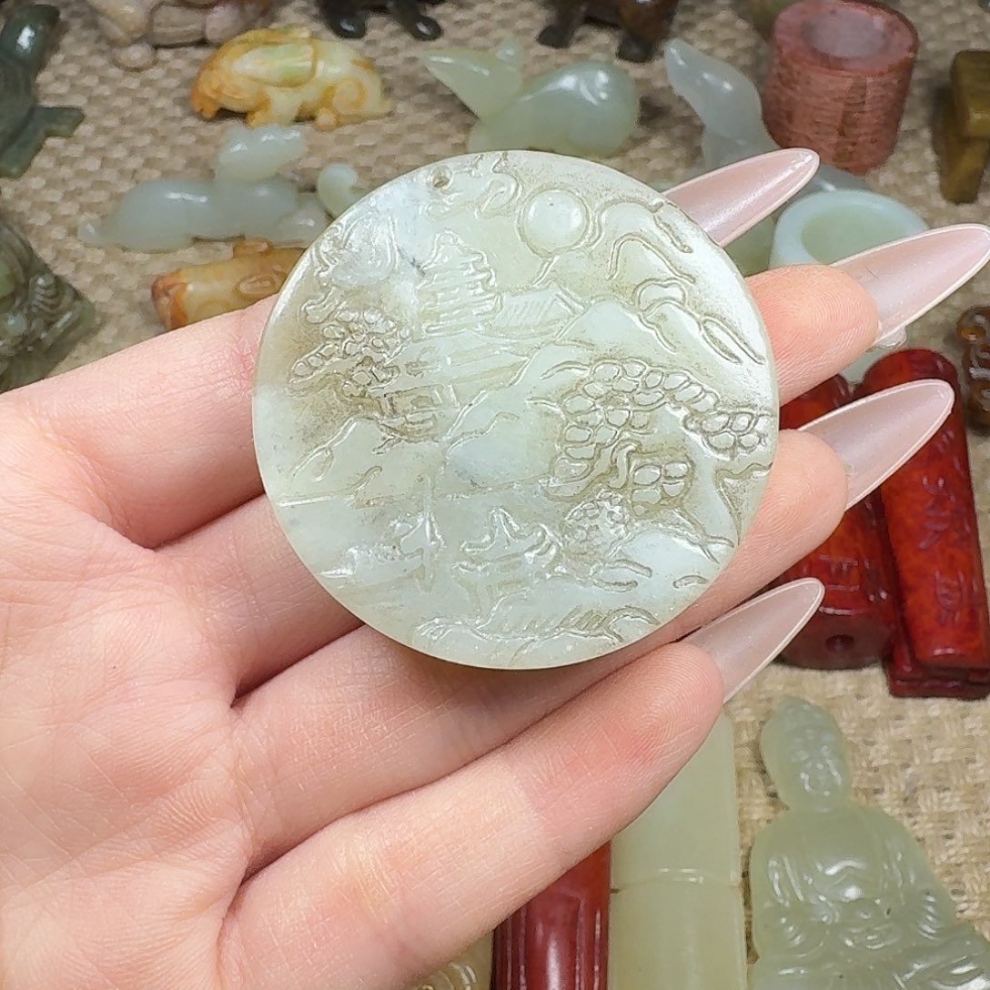 白玉菩提吊坠挂件
