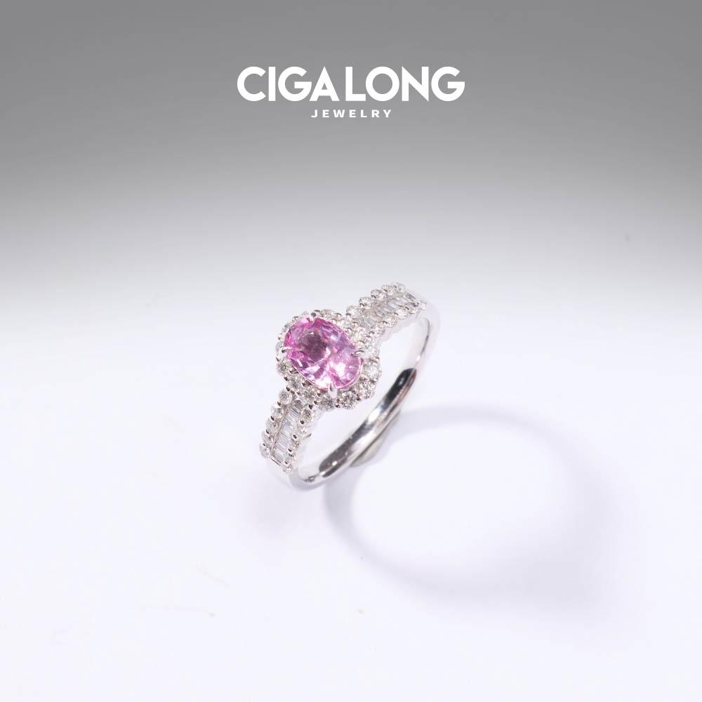 CIGALONG粉蓝宝戒指3895