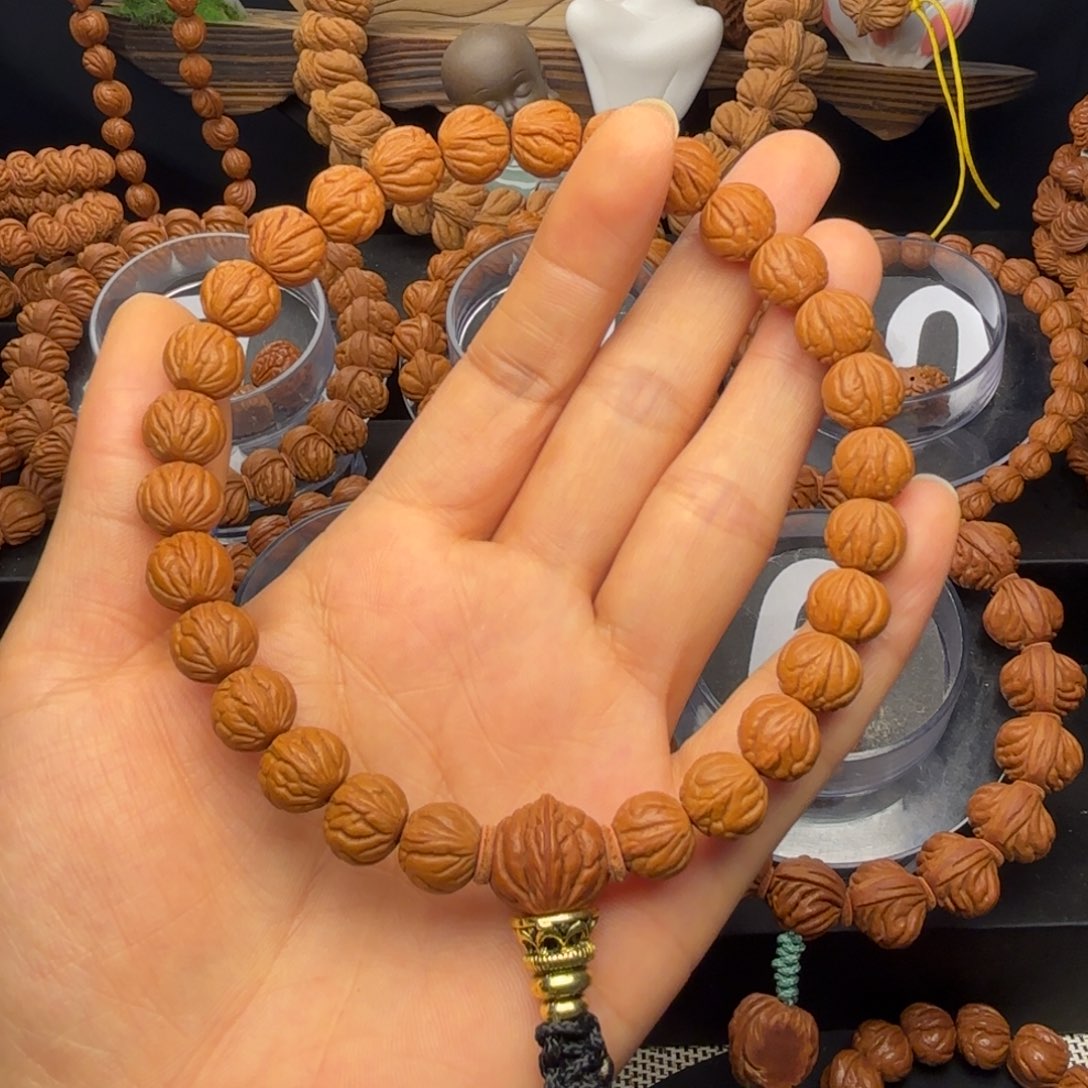 加***活桃核吊坠野生玉龙脊10尺寸