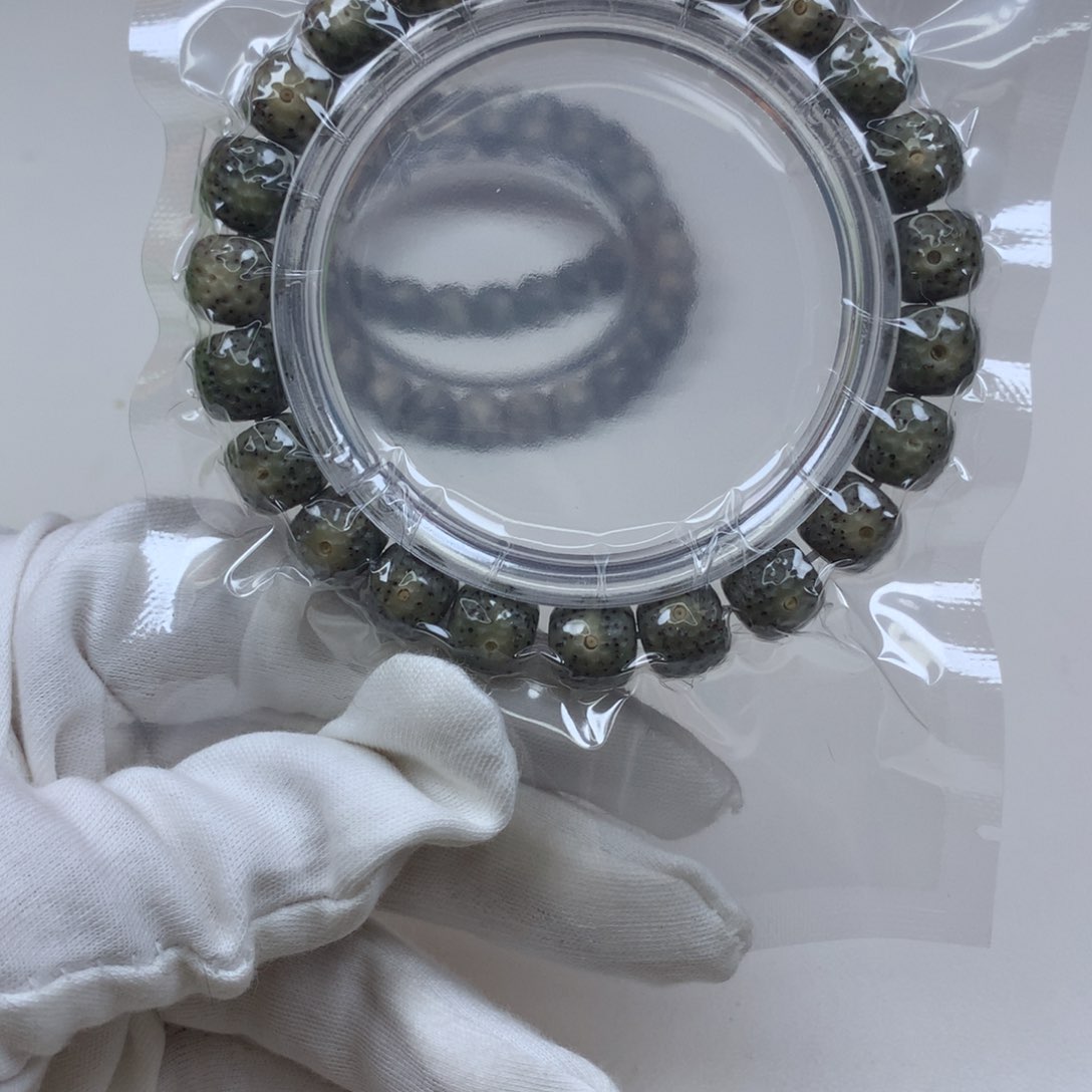 星月菩提手串11号绿幽灵手工龙鳞10×9