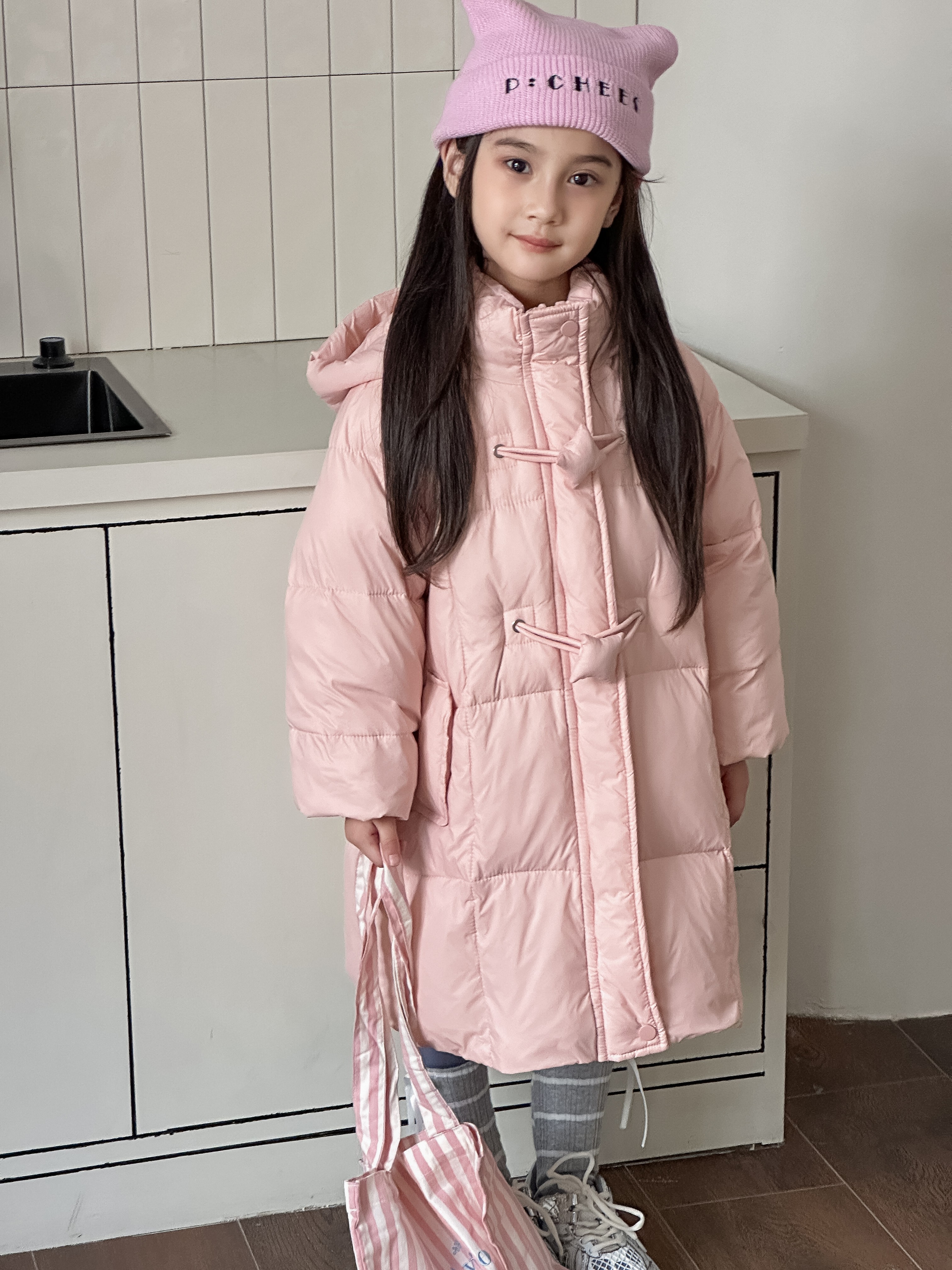 冬款 女童中大童长款加厚外套