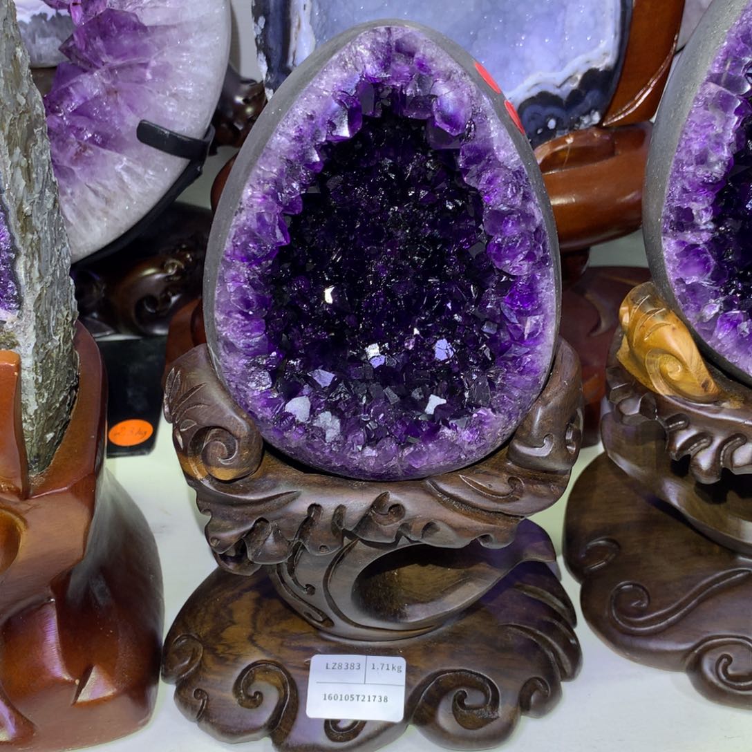 未镶嵌大型摆件（非配饰）紫晶乌拉圭恐龙蛋摆件