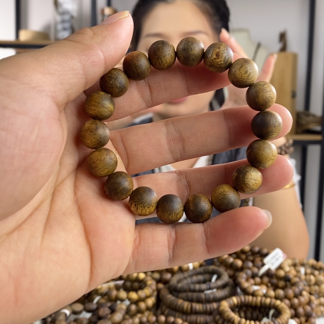 手串沉香奇楠沉香圆珠1.1单圈8.5克