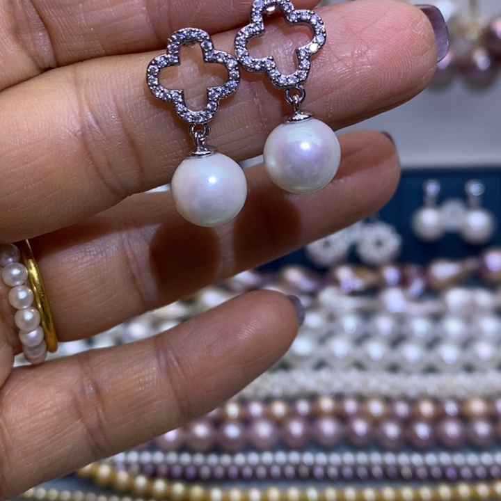 银S925镶嵌淡水珍珠珠宝首饰