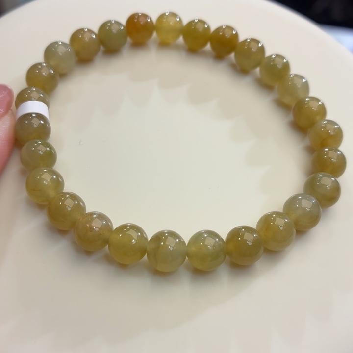 翡翠未镶嵌手链冰胶黄卡7