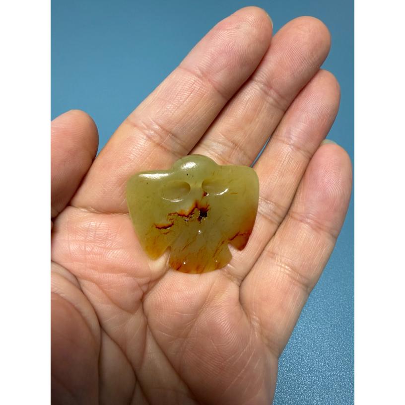 河磨玉玉鸟项佩饰