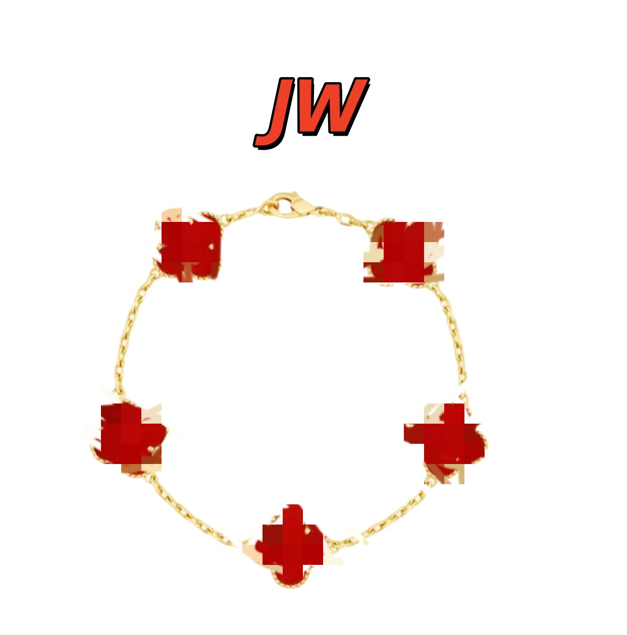 手链 huanhuan复古风红色金色百搭气质时尚五花