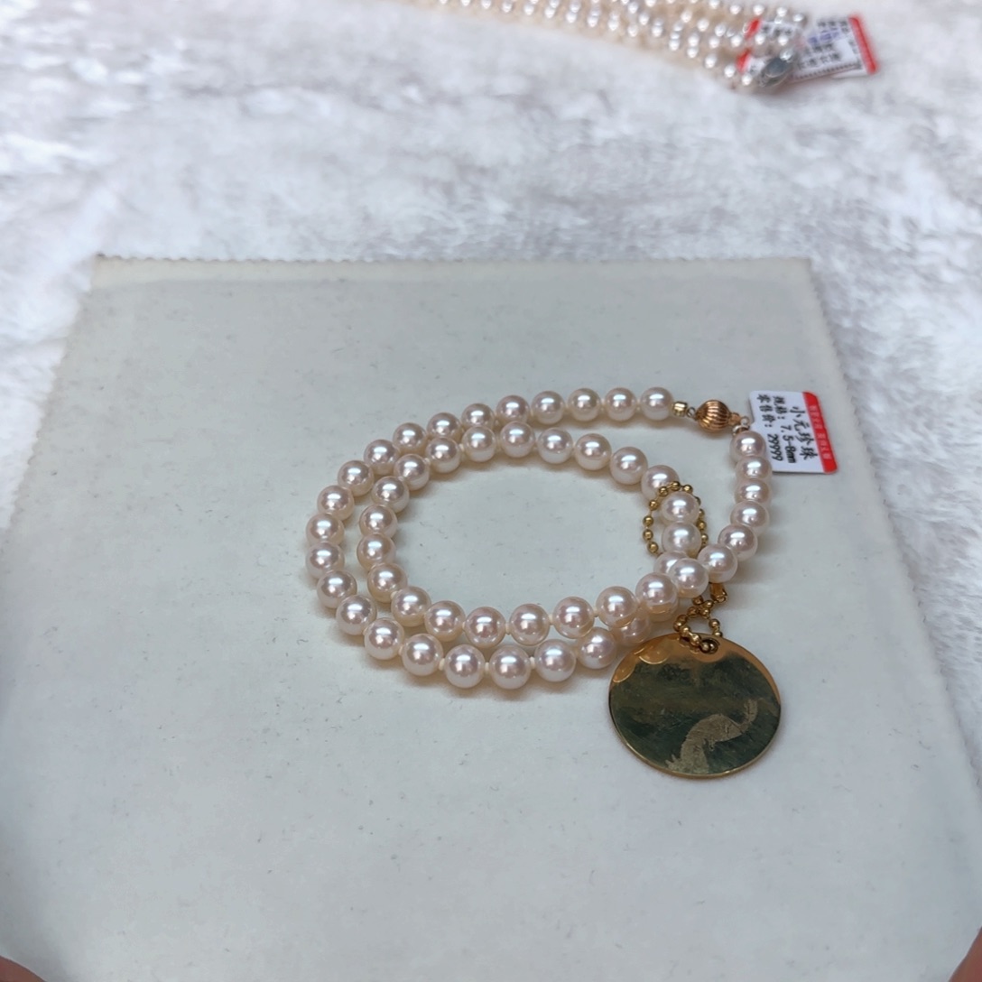 淡水珍珠14K金镶嵌项链