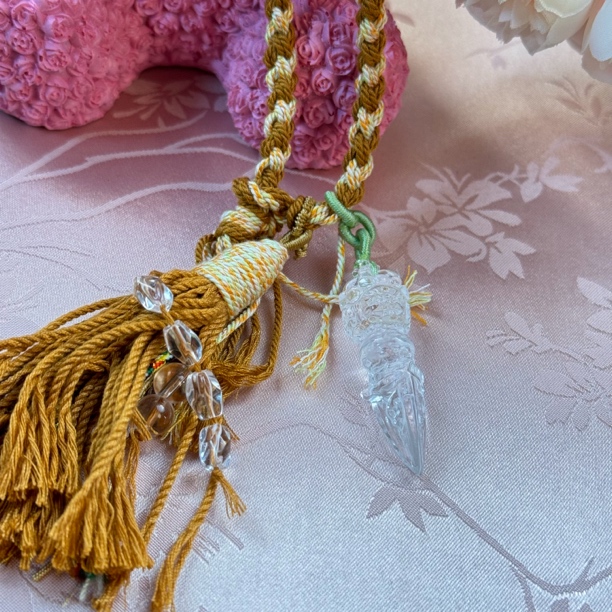 【玉涵珠宝】天然水晶杵车挂508