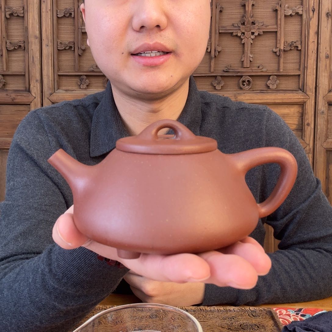 紫砂茶壶山西清水泥子野石瓢300cc