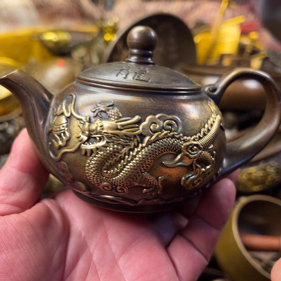茶壶香炉铜器摆件