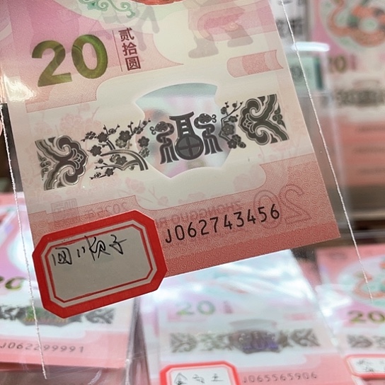 塑料小蛇钞062743456 四顺子