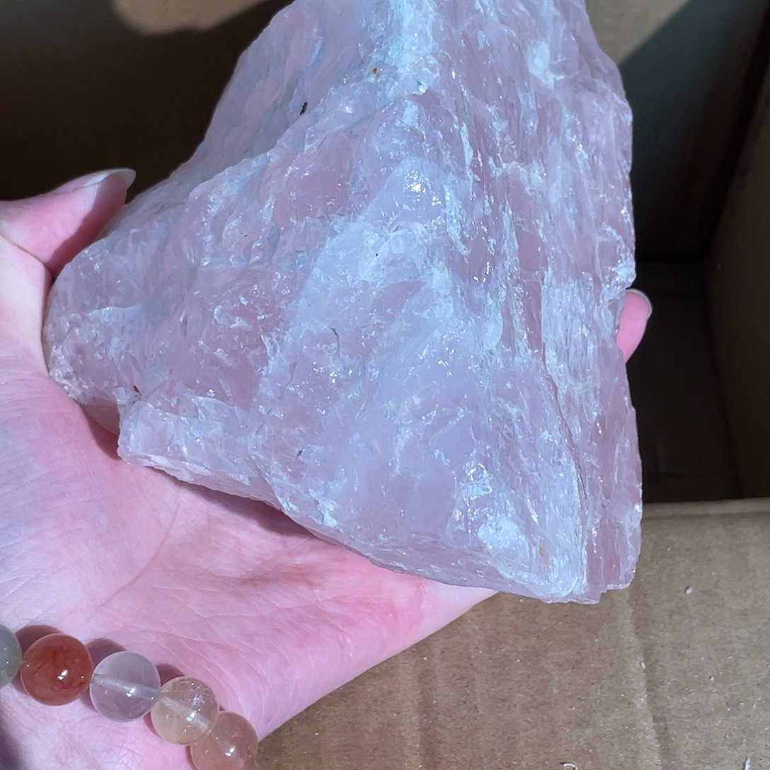 水晶未镶嵌手串粉水晶原石11号