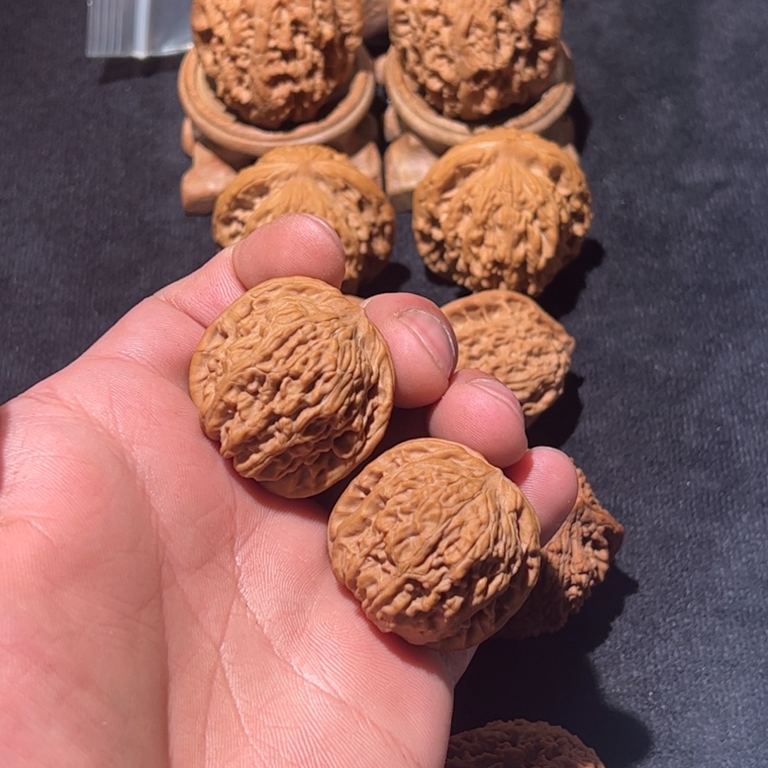 吊坠文玩核桃石子磨35，全品
