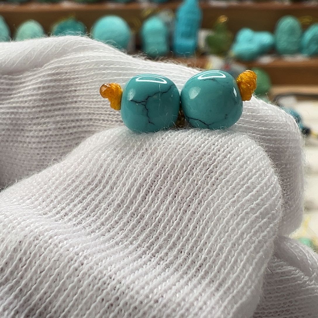 绿松石老型对珠未镶嵌