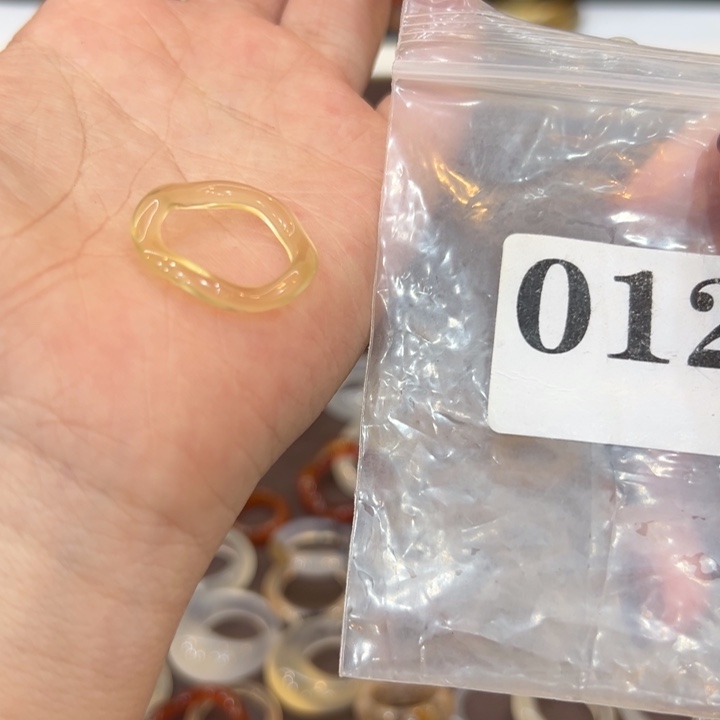 玛瑙/玉髓合金戒指12港15