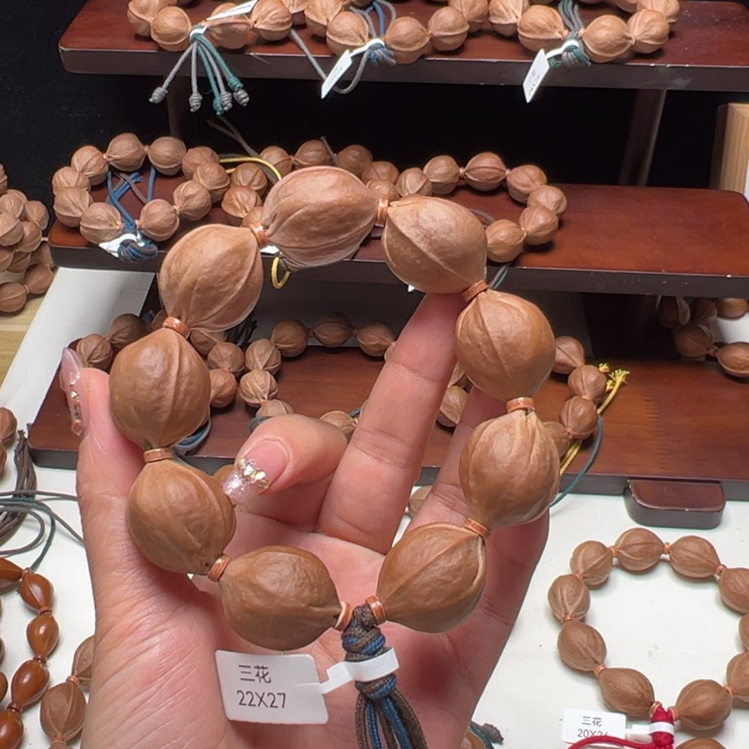 恭***財手串/手链橄榄核梅林铁核手串/22X27
