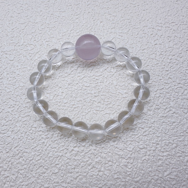 白水晶粉水晶手串