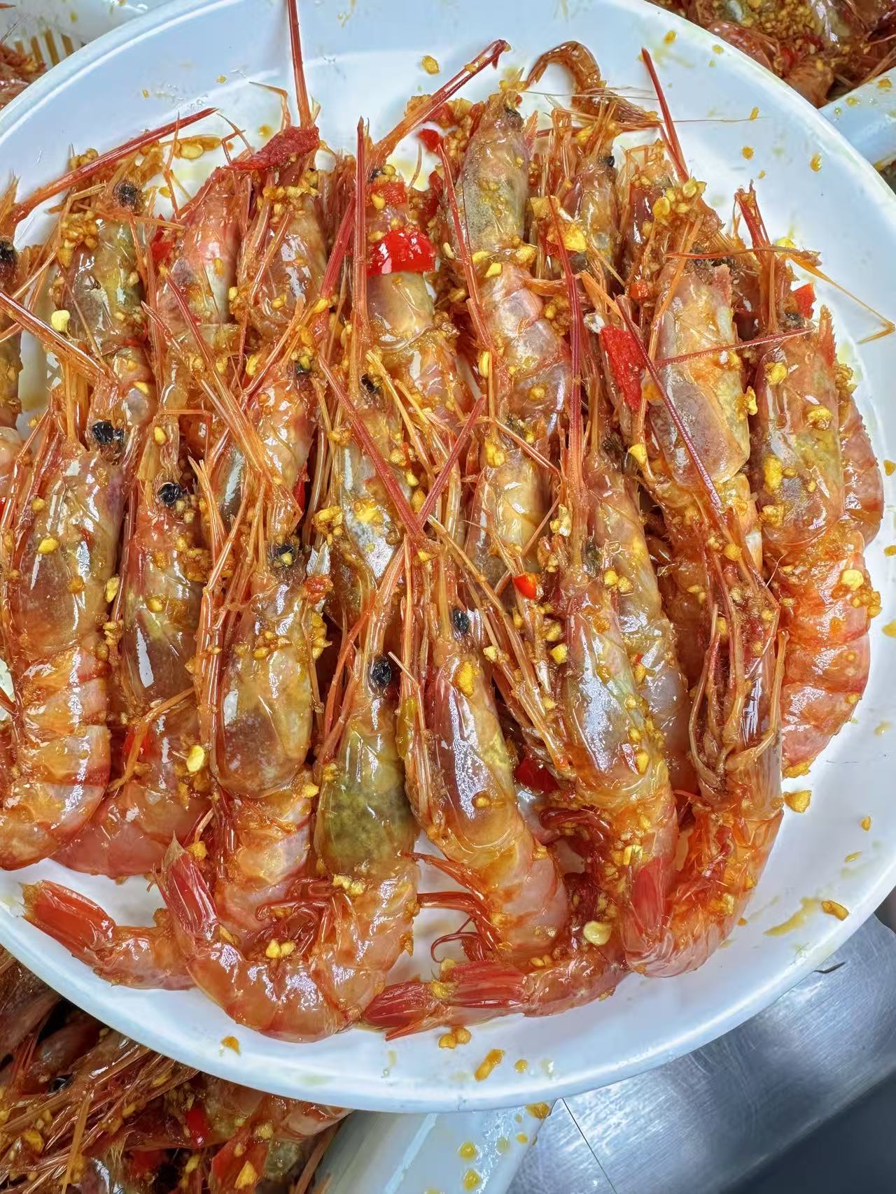 新鲜生腌酱香红中虾  红头卿    潮汕海鲜 海陆丰特产