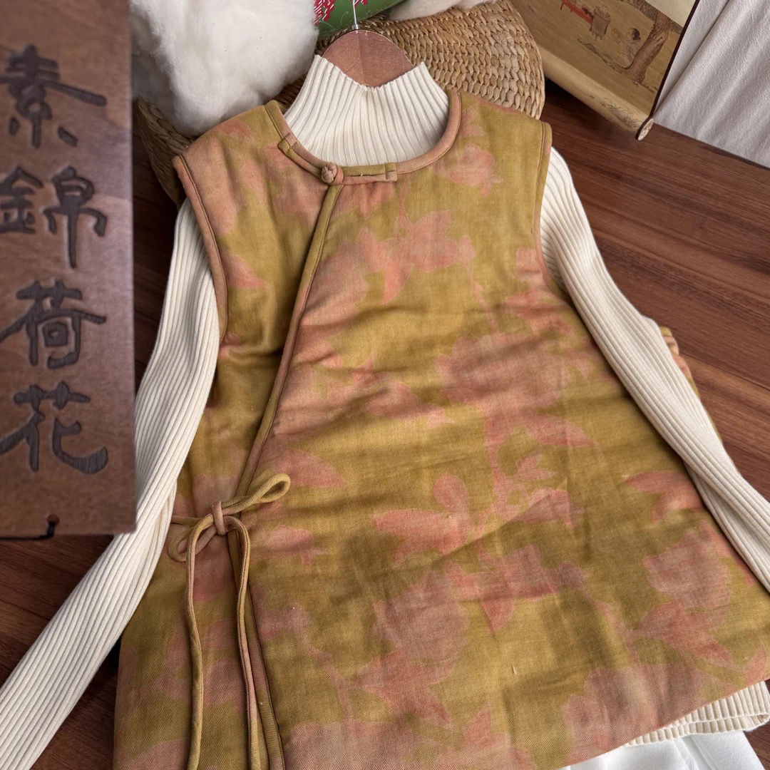 纯棉花女装马甲保暖柔软马夹背心上衣内搭女装棉背心T出199新花