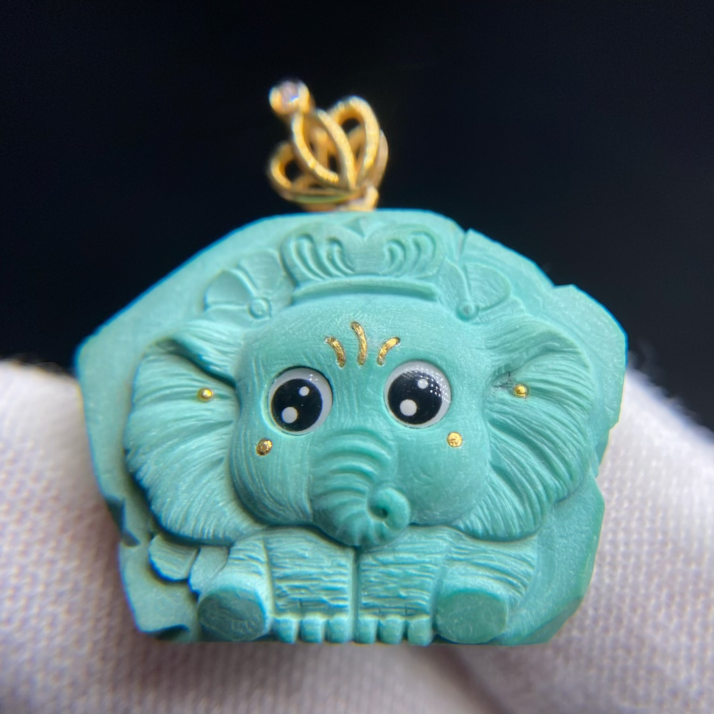 湖北原矿绿松石瓷釉级手工雕刻象牌文玩珠宝DIY108配饰吊坠挂件