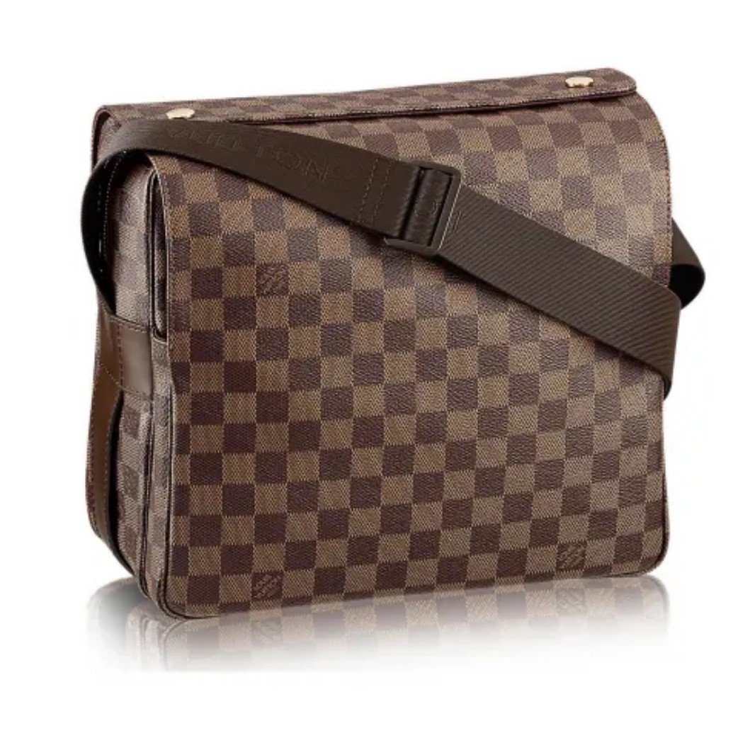 95新 LouisVuitton/路易威登 lv棕棋盘格邮差包 单肩包 12769193