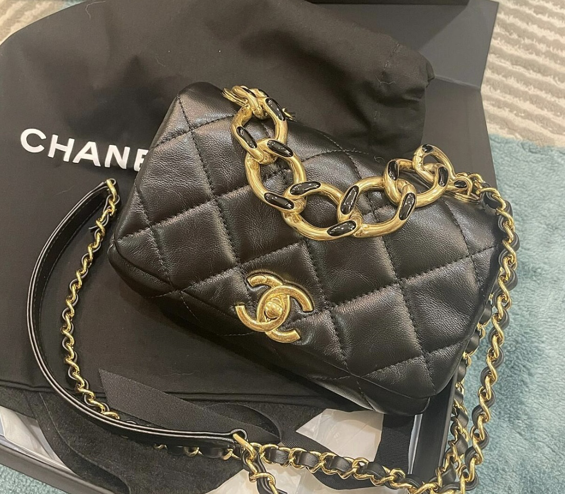 95新 Chanel/香奈儿 苏州包展/珐琅风琴包/成色直播间为准