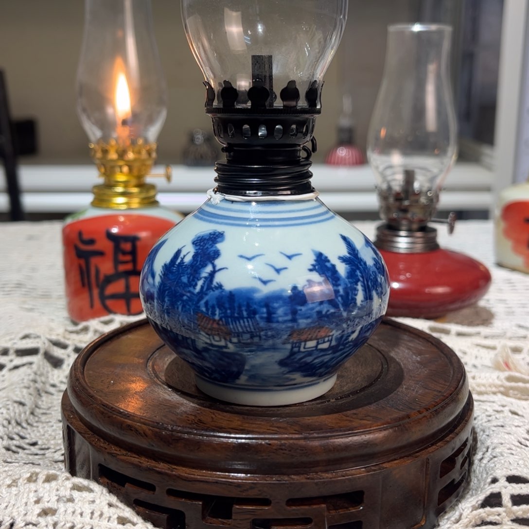 摆件景德镇陶瓷香薰灯