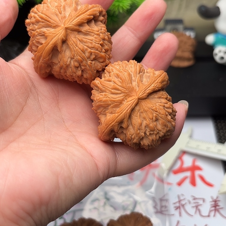 桃核把件白狮子47