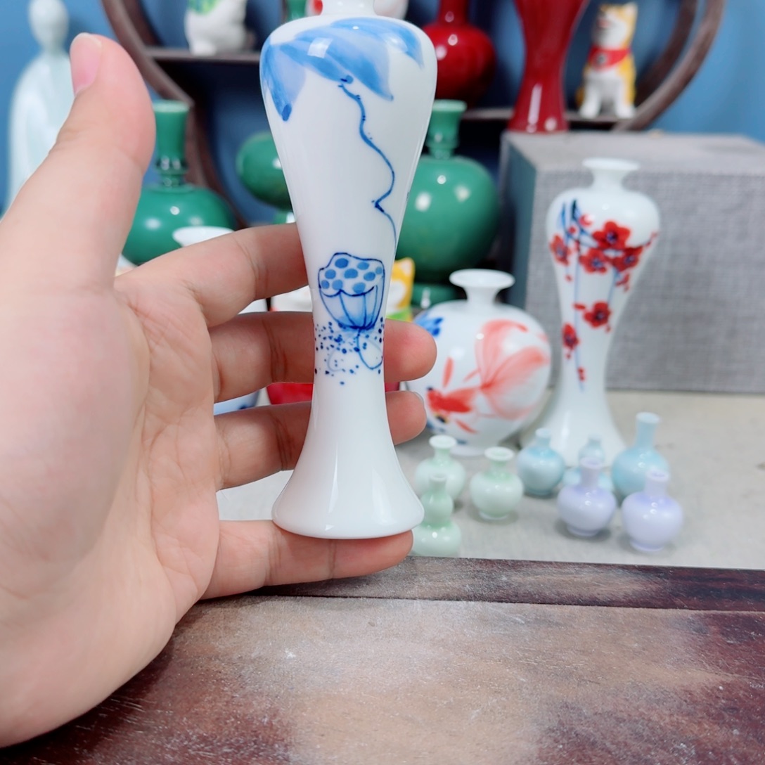 陶瓷手工小花器摆件