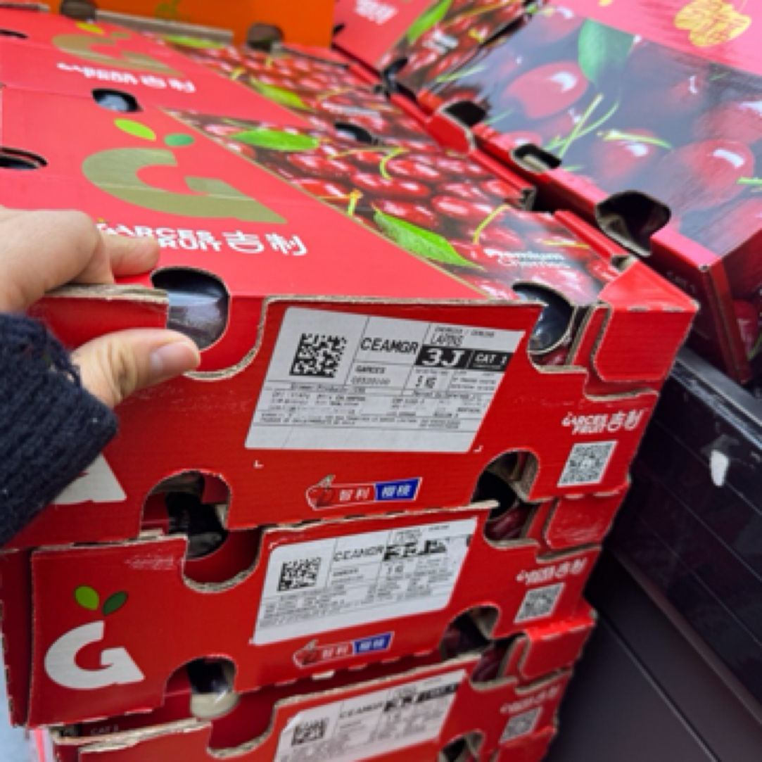 智利3J拉宾斯车厘子一箱五斤