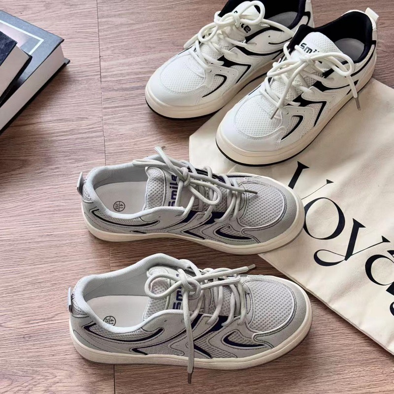 鞋有亿 2025秋冬新款透气网面板鞋男鞋子潮流百搭休闲德训运动鞋