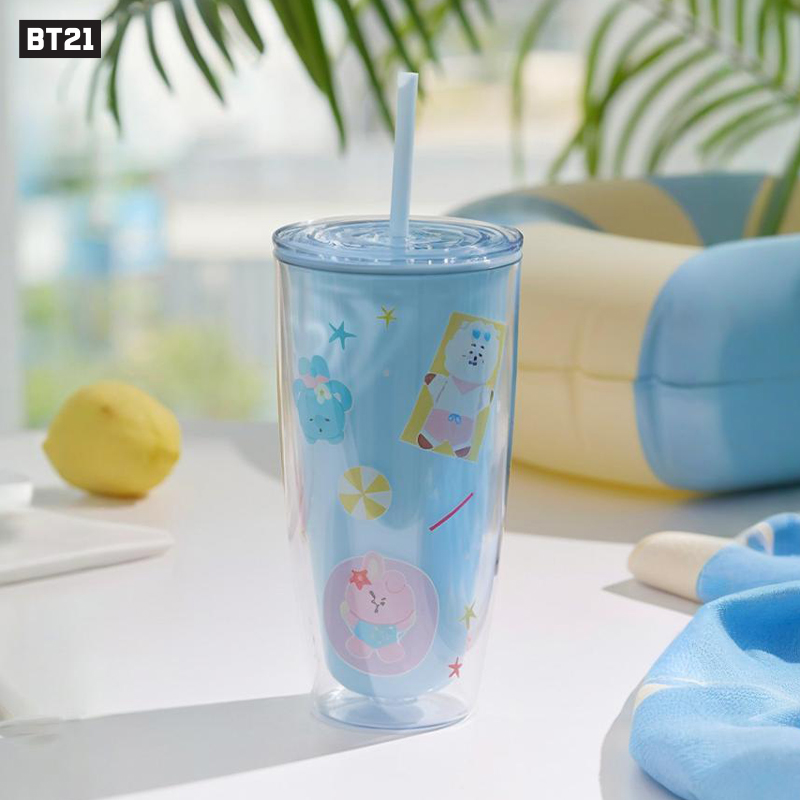 【新品】BT21 BABY泳池系列 冷饮杯 LINE FRIENDS连我朋友