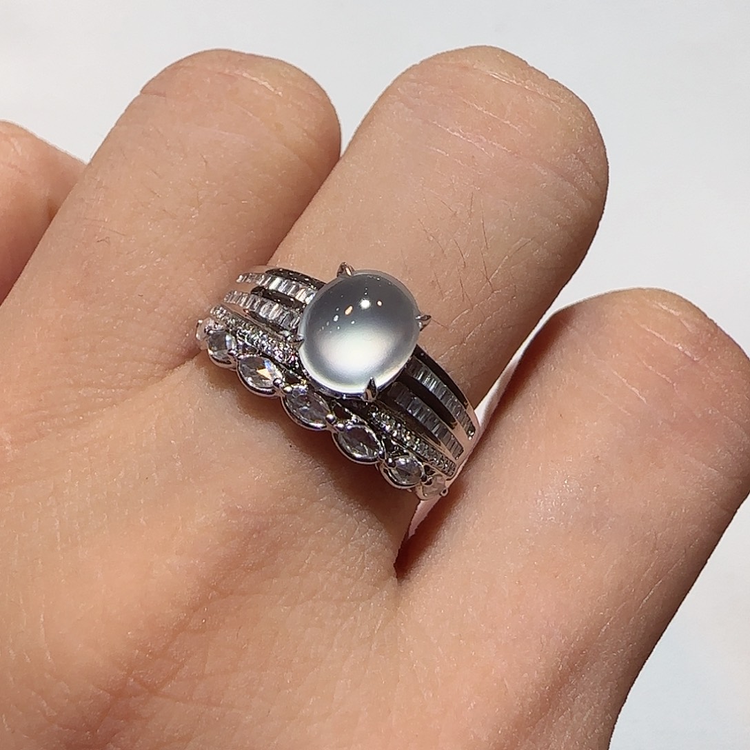 翡翠18K金镶嵌戒指设计款