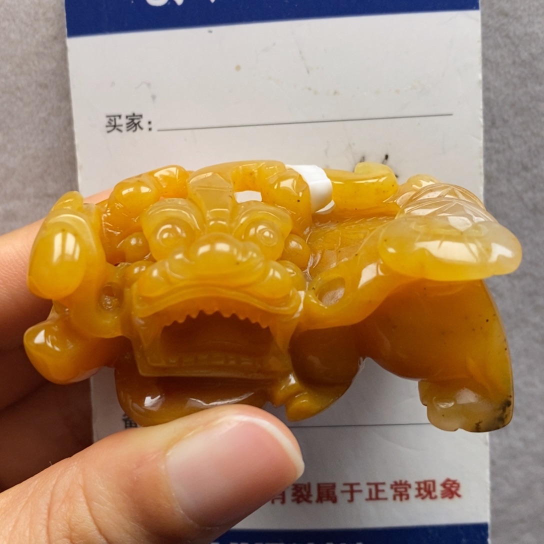 石英质玉（黄龙玉）未镶嵌颈饰