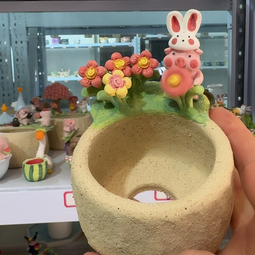 厂家直销手工花盆摆件