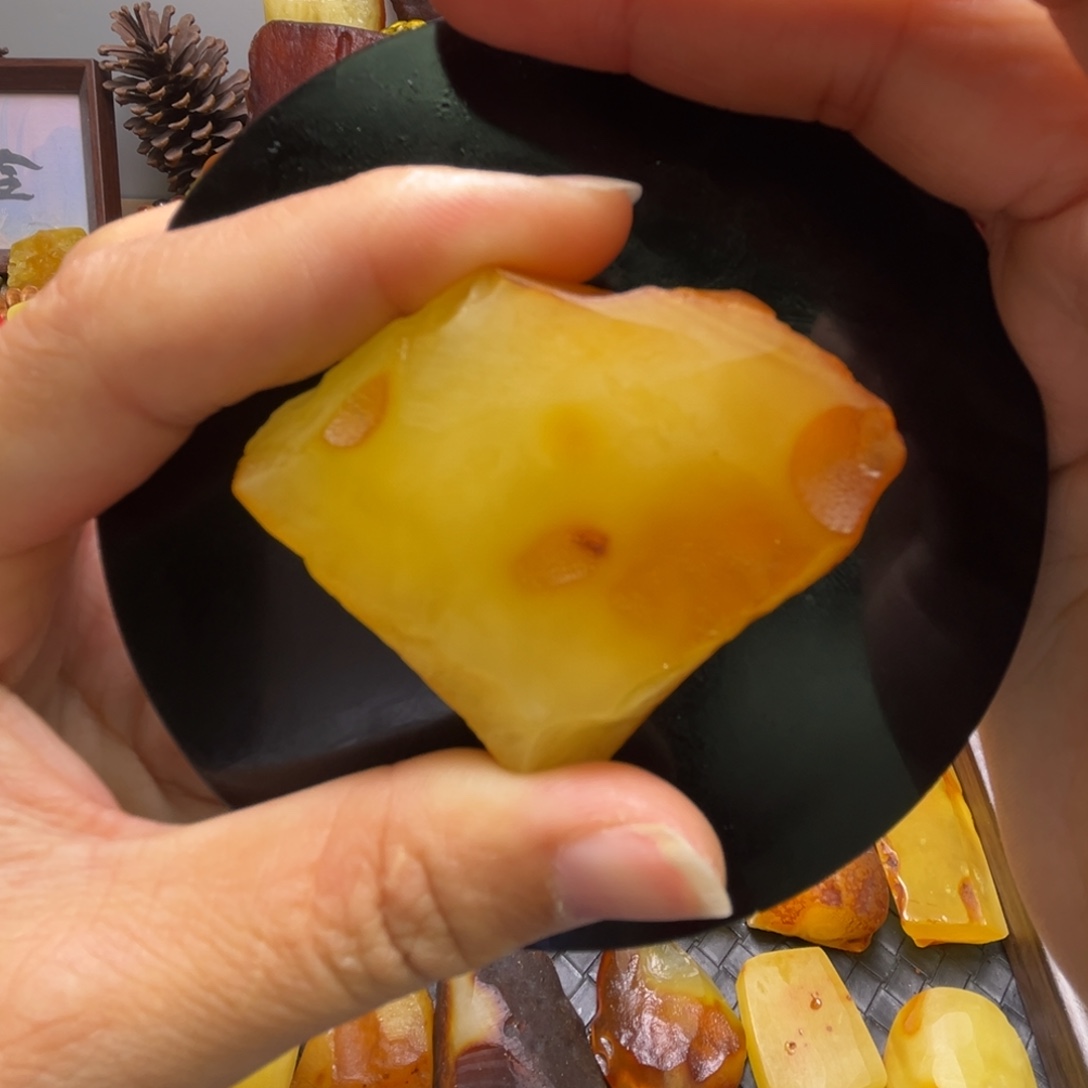 定制琥珀未镶嵌琥珀蜜蜡原石定制有瑕