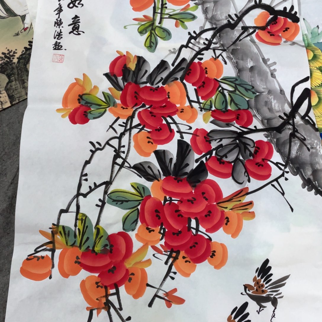 国画国画作品画心一张