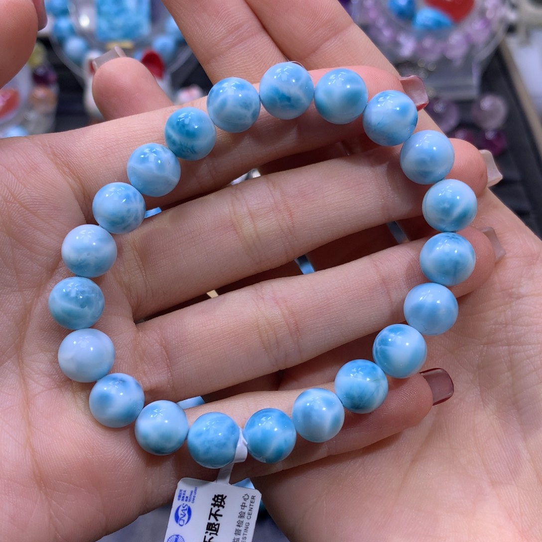 针钠钙石（海纹石）手链未镶嵌没*雨